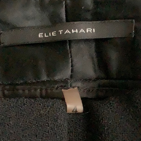 Elie Tahari Lightweight Wool Blend Trouser Pants With Patent Leather Trim Size 4 - Picture 8 of 15